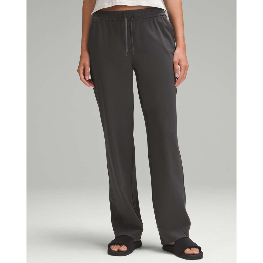 Lululemon Straight-Leg Mid-Rise Pant Full Length  Graphite Grey size L